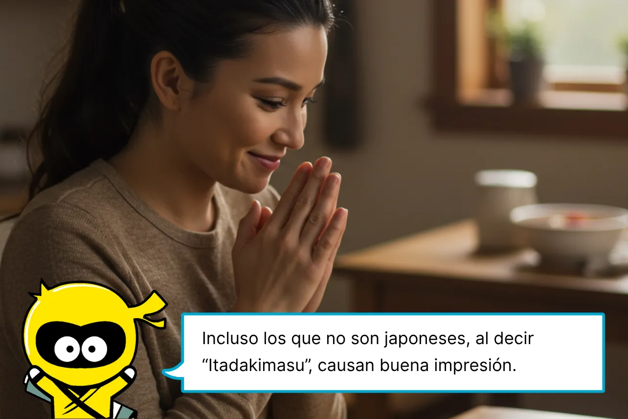 Incluso los que no son japoneses, al decir 'Itadakimasu', causan buena impresión.
